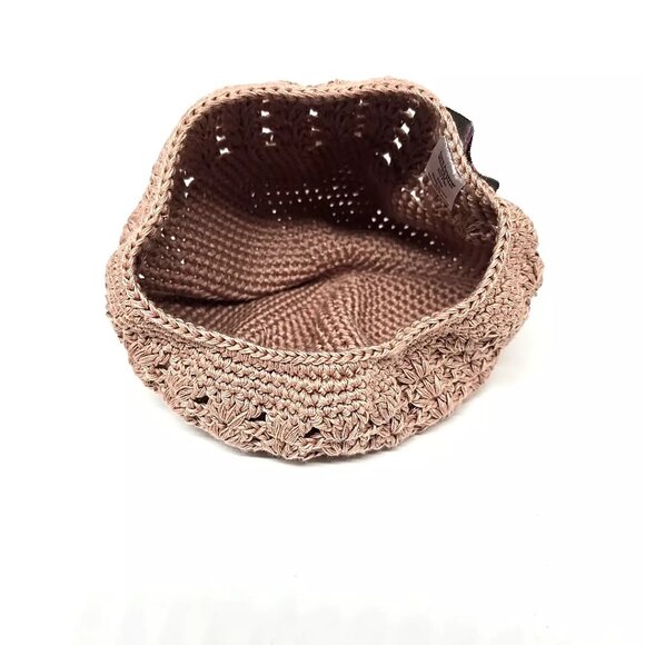 PLH Bows & Laces Baby Crochet Hat Beige Girls Size 24 Months - Picture 6 of 10